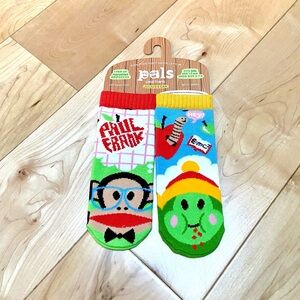 new Paul Frank Fun Julius & Sam colorful nerd theme mismatched socks toddler